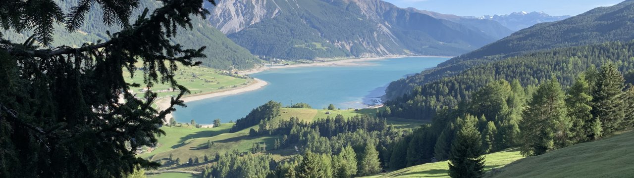 Blick auf Reschensee - kleine Strecke